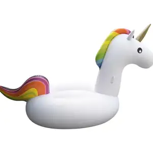 מפעל סיטונאי PVC מתנפח צף גדול גודל שחייה צף קשת Unicorn בריכה לצוף