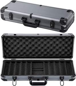 กล่องใส่ชิปโป๊กเกอร์อะลูมิเนียม 500 ชิ้น กล่องเก็บชิปการ์ด ป้องกันได้อย่างสมบูรณ์แบบ ไม่รวมชิป การ์ด และลูกเต๋า - Product Image 3