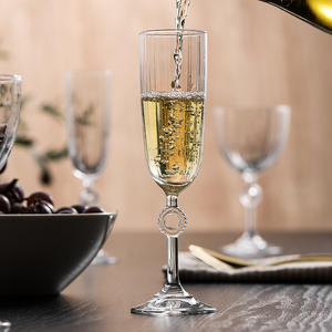 Copa de Vino de Cristal sin Plomo Estilo <span class=keywords><strong>PASABAHCE</strong></span>, Elegante y Vintage, con Tallo en Forma de Anillo, Hecha a Mano, Vajilla de Lujo, Regalo para el Hogar o Bar - Product Image 4