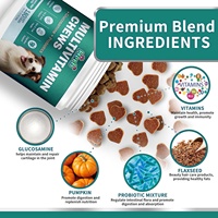 Suppléments vitaminiques pour chiens - Friandises à mâcher molles à absorption rapide pour la force des articulations, l'immunité, la santé intestinale et cutanée, Vitamine D3, Calcium 2,2 g/unité - Pour tous