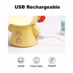 Portable Cute Desk Lamp Usb Rechargeable Dimmable Study <b>Table</b> Lamp <b>Bedside</b> Led Night Light for Reading Work Kids Birthday Gift - Product Image 4