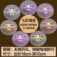 Lustre moderne en cristal coloré à LED pour couloir, lampe suspendue