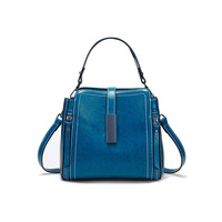 Sac à main vintage en cuir huilé pour femme, sac à bandoulière de luxe en cuir de vachette véritable, sacoche classique à poignée supérieure avec 3 sangles de transport