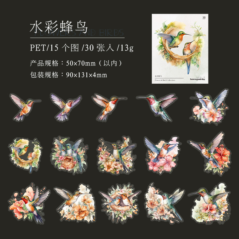 A Watercolor Hummingbird