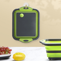Planche à découper pliable pour nettoyer les légumes, planche à découper pliable en plastique avec panier, nouveau design