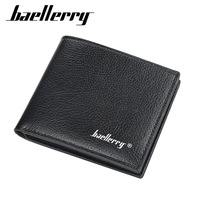 Dompet Pria Model Korea Motif Litchi PVC Lembut Ultra-ringan Kelas Atas Sederhana dan Ringkas untuk Pria