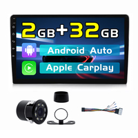 Écran tactile QLED universel 7/9/10.1 GPS Navigation Android Auto pour autoradio Bluetooth avec CarPlay sans fil Lecteur DVD 2 Din