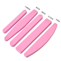 10 pièces lime à ongles en papier de verre amovible rose avec poignée en acier inoxydable tampon à ongles de remplacement en métal 100/180 pour manucure