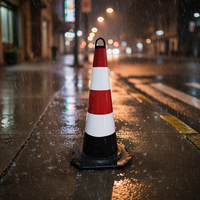 Cônes de signalisation robustes de 90 cm avec base lourde et réflecteurs pour les secours d'urgence et la logistique