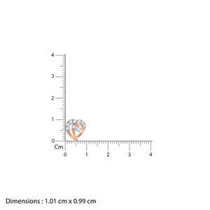 Boucles d'oreilles élégantes en diamant Happy Love en or rose - Product Image 1