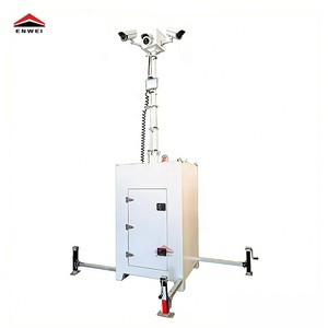 Torre de Vigilancia Móvil Adecuada con Mástil Manual de 6 m para Obras de Construcción, Estacionamientos y Eventos - Product Image 1