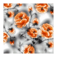 Tissu en crêpe doux en polyester pour robe de plage personnalisée, imprimé floral numérique clair pour robe courte de vacances pour femme