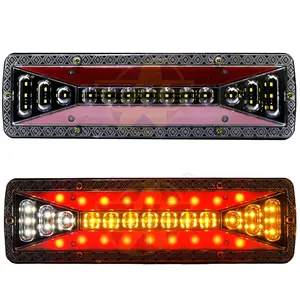 Luz trasera LED 12V 24V Freno de conducción de vehículos lámpara de giro de marcha atrás luces traseras LED de coche para camión remolque grúa rodillos Tractor