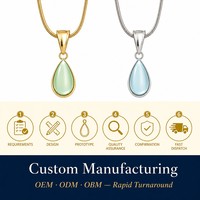 Collier délicat en acier inoxydable plaqué or 18 carats avec pendentif goutte d'eau pour femme, vente en gros, prêt à expédier