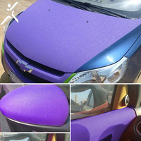 Enveloppe de voiture en vinyle chromé à changement de couleur de diamant givrée PVC tombé 1.52*28 M Film pailleté mat enveloppes de carrosserie