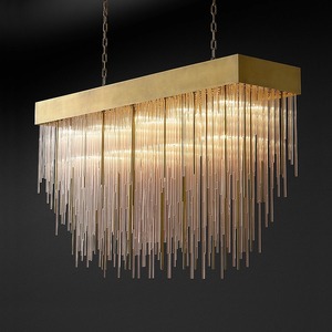 Suspension ovale en acier <span class=keywords><strong>laqué</strong></span> laiton bruni style industriel américain pour table à manger, <span class=keywords><strong>bar</strong></span>, îlot de cuisine - Product Image 2