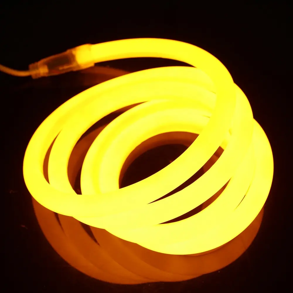 Tubo de silicona luminoso de neón de 360 grados, lámpara LED de bajo voltaje con manguera flexible, tubo de luz decorativo de silicona