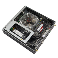 Sasis ITX Mini Casing Komputer Desktop Portabel Casing Komponen PC Gaming dengan Kipas Pendingin CPU Modul Wifi Antena DIY