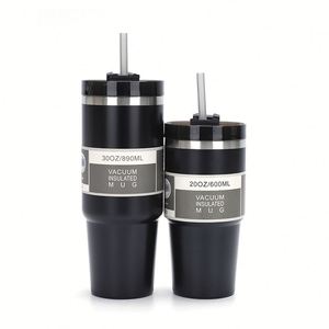 Gobelet isotherme de voiture en acier inoxydable durable de 20 oz, à double paroi sous vide, avec couvercle à paille, pour la famille et le camping en extérieur - Product Image 4
