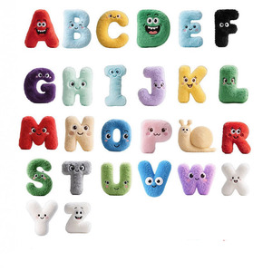 ตุ๊กตาอักษรภาษาอังกฤษน่ารักตลกนุ่มนิ่ม 26 แบบ ของเล่นเสริมพัฒนาการเด็ก บรรจุใยฝ้าย PP บุด้วยผ้าตาข่าย ให้ความอบอุ่น - Product Image 4