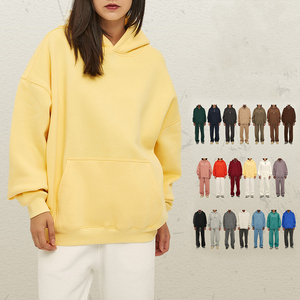 Sweat à capuche streetwear oversize en coton épais 350 g/m², vierge, pour impression <span class=keywords><strong>de</strong></span> logo personnalisée ODM, service OEM, vente en gros - Product Image 4