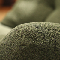 Fauteuil de détente moderne, fauteuil d'appoint en velours Teddy, siège rembourré pour salon