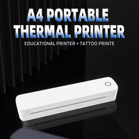 Printer Thermal Inkless Nirkabel Portabel untuk Perjalanan Mendukung Ukuran 8.5"x11" US Letter A4 Kompatibel dengan Laptop IOS