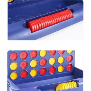 Jeu de société pliable Connect 4 en ligne, jeu de société classique, jeu familial, jouet éducatif précoce, puzzle pour enfants, entraînement à la réflexion, cadeaux - Product Image 5