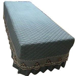 Massage <b>Table</b> Cloth Cover Quilted Design With Lace Trim For Beauty Salon And Physiotherapy Use - Product Image 1