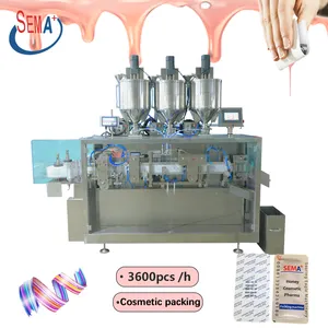 Automatic sachet packet card type snap 10g olive oil packing machine easy open blister sachet packing