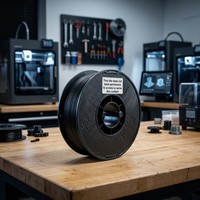 Filamen PETG-CF Berbahan Serat Karbon 1.75mm, Material Cetak 3D Teknik Kekuatan Tinggi, Hasil Akhir Matte, Pencetakan 200C
