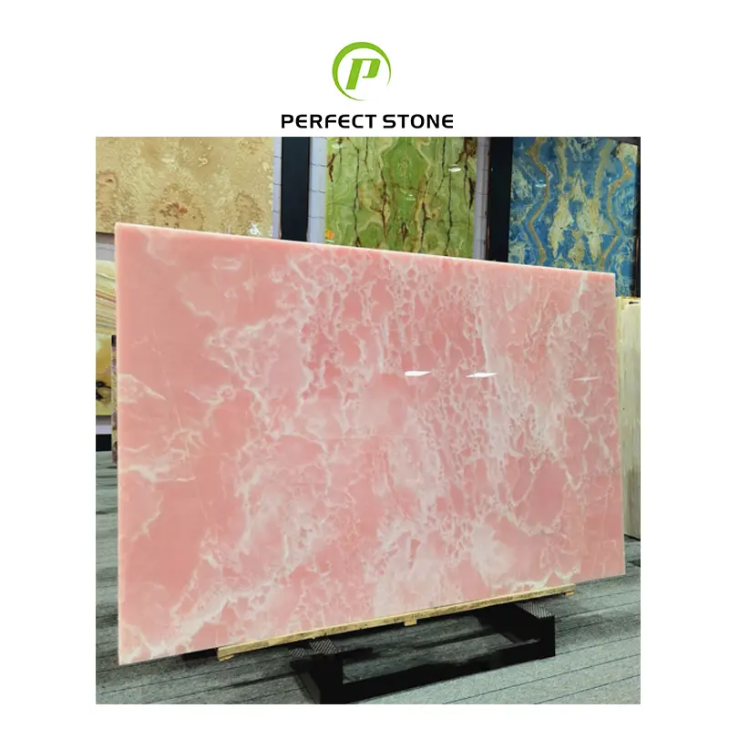 Pure Natural Pink Onyx Steinplatte Preis für Villa Bodenbelag und Arbeits platte Dekoration Stein