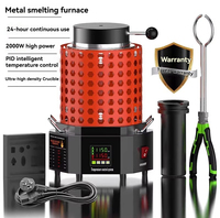 Fourneau de fusion d'or compact 1kg/2kg/3kg/5kg pour la fusion de l'or, de l'argent et du cuivre, machine de fusion au graphite