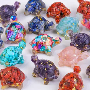 Groothandel Natuurlijke Kristal Helende Rozenkwarts Carfts Hars Amethist Dieren Schildpad Voor Huisdecoratie
