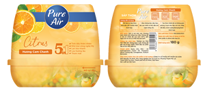 Citrus Eco-Friendly Solid <b>Air</b> <b>Fresheners</b> Home Scented Gel Pure <b>Air</b>-Citrus 180g with 24 Months Shelf Life Vietnam Mass-Market - Product Image 2