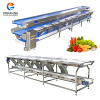 Système de convoyage alimentaire industriel sur mesure, couches et dimensions personnalisées, SUS304 pour la connexion aux lignes de traitement
