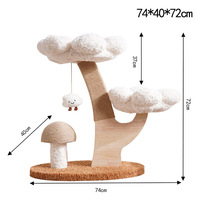 Arbre à chat de luxe écologique en sisal et en bois avec design floral, personnalisable, utilisation en intérieur, toutes saisons, meubles de maison