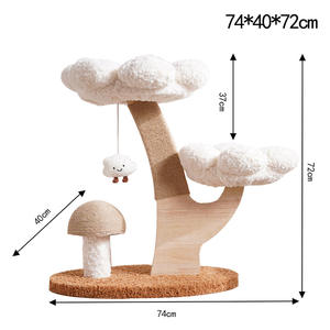 Torre per Gatti di Lusso Ecologica in <span class=keywords><strong>Sisal</strong></span> e Legno con Design Floreale Personalizzabile per Uso Interno in Tutte le Stagioni Arredamento per la Casa - Product Image 3