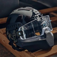 Visière de casque tactique REVIXUN ACH MICH pour extérieur, légère, avec protection mandibulaire 3A contre les éclats, en matériau aramide, personnalisable