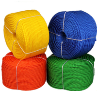Corde torsadée à 3 brins en vrac, résistante aux UV, imperméable, bonne tenue des nœuds, pour l'agriculture, le regroupement des cultures, l'utilisation marine, la sécurisation des cargaisons