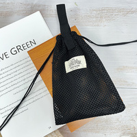 Sac à cordon en filet de nylon personnalisé pour le sport, les courses, les balles, le linge, les montures de lunettes, l'emballage textile pour la promotion