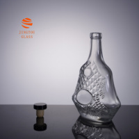 Bouteille de vin en verre gravée en forme de poire de 700 ml, idéale pour l'emballage de brandy XO, cognac et spiritueux en cadeau