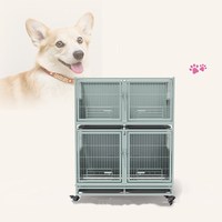 Fournisseur chinois, vente chaude, cage pour animaux de compagnie en acier inoxydable respirante, fermeture à pression, forme triangulaire, pour vétérinaire