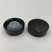 Bouchon phénolique 38mm 38-400 noir avec insert poly cône Polyseal 38/400 CT bouteilles bouchon à vis nervuré en plastique personnalisé fourni librement