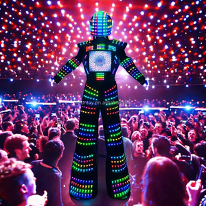 Funtoys Night Club Party Performance Wear <strong>Rave</strong> Bar LED Luminous Flash Suits <strong>Men</strong> <strong>Clothing</strong> LED Dance Tron Robot Costume - Product Image 2