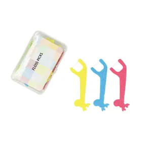 Child Colored Eco Friendly Kids Flosser Holder Toothpick Dental Floss Pick