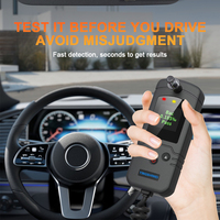 Alcoholímetro Personal para Conductor, Sensor de Celda de Combustible para Conducción Segura, Punto de Alarma Ajustable, Pantalla TFT, Control de Alcohol en el Automóvil