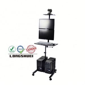 Support mobile Longshuei de station de travail d'ordinateur de roulement de chariot de PC - Product Image 2