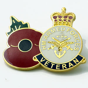 Emaye broş kırmızı gelincik çiçeği yaka rozetleri - Product Image 6