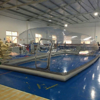 Tente dôme transparente gonflable pour l'extérieur, couverture de piscine transparente, tente gonflable pour piscine